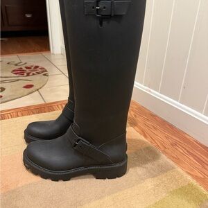 Jimmy Choo Black Winter Rain Boots